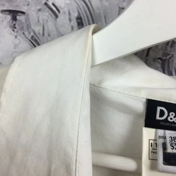 D&G White Button Down Shirt 38/52